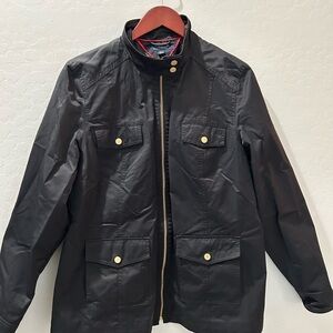 Women’s XL Tommy Hilfiger Black Utility Jacket with Gold Accents